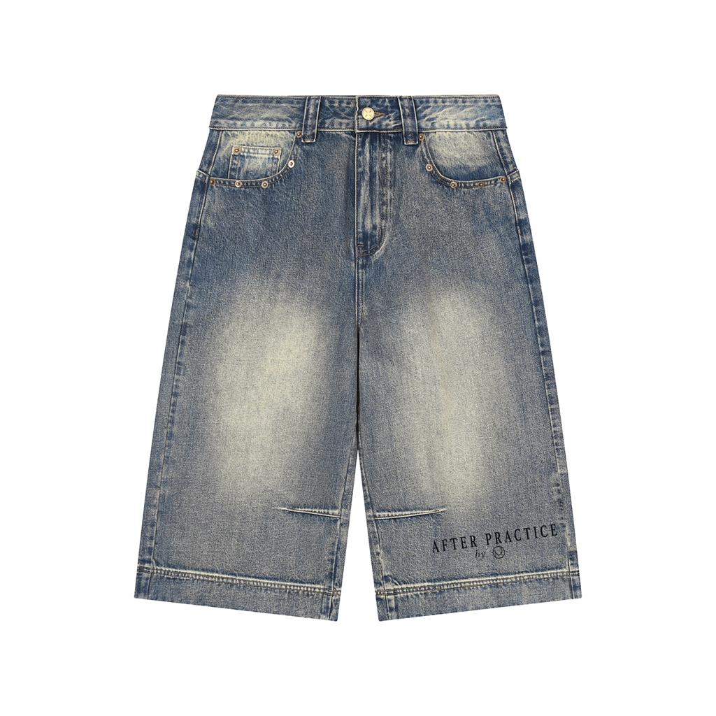 After Practice Vintage Baggy Denim Shorts