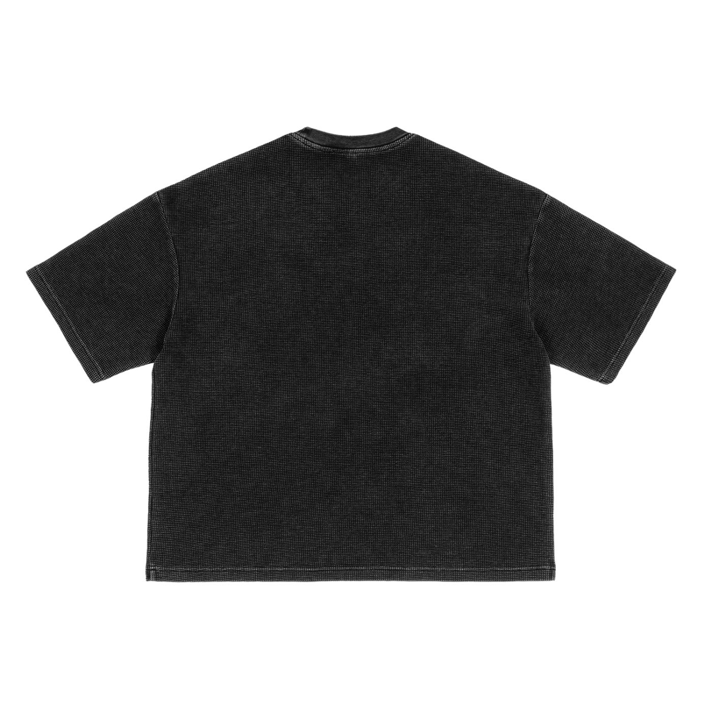MP3bbALL Waffle-Texture Washed Boxy Tee