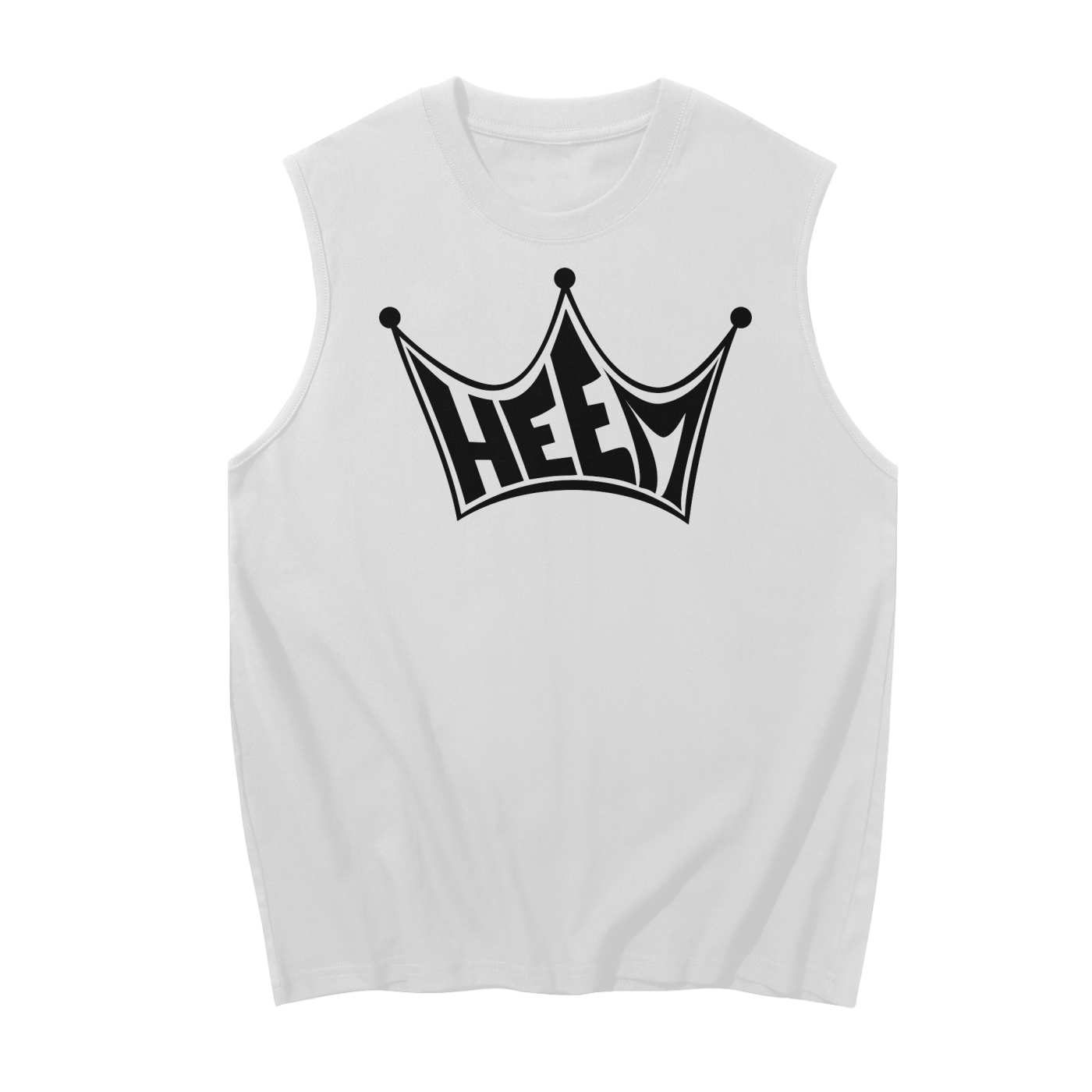 HEEM「Earned Not Given」カットオフTシャツ ホワイト